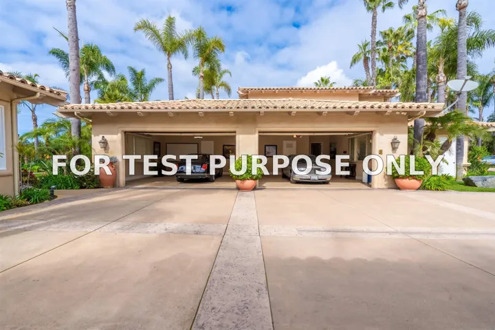 Demo/Test Data 6809 Alydar Corte, Rancho Santa Fe, Ca 92067