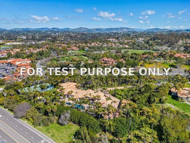 Demo/Test Data 6809 Alydar Corte, Rancho Santa Fe, Ca 92067