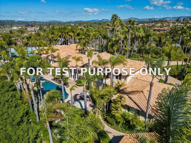 Demo/Test Data 6809 Alydar Corte, Rancho Santa Fe, Ca 92067