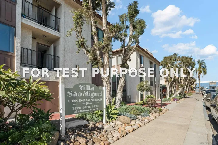 Demo/Test Data 3796 Alabama St Unit 316, San Diego, Ca 92104