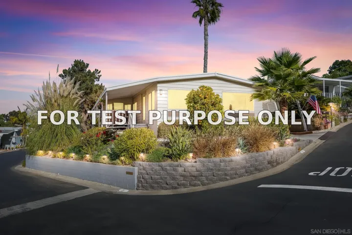 Demo/Test Data 2130 Sunset Dr Unit Spc 21, Vista, Ca 92081