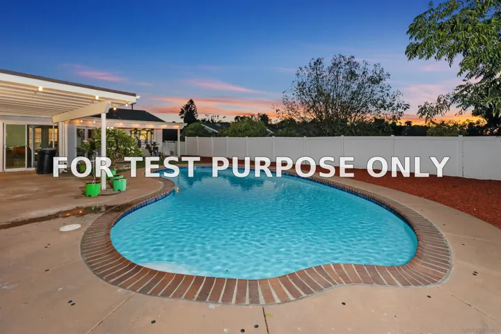 Demo/Test Data 9116 Fletcher Dr., La Mesa, Ca 91941