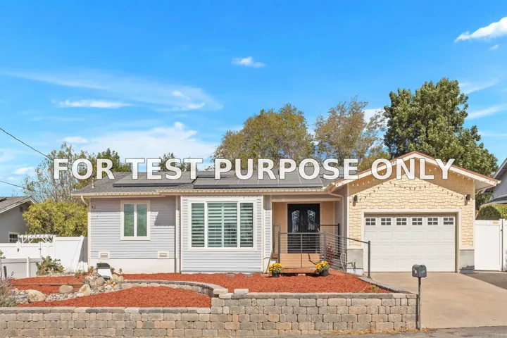 Demo/Test Data 9116 Fletcher Dr., La Mesa, Ca 91941