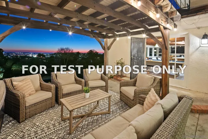 Demo/Test Data 9595 Alto Dr, La Mesa, Ca 91941