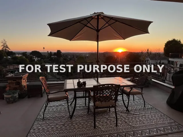 Demo/Test Data 9595 Alto Dr, La Mesa, Ca 91941