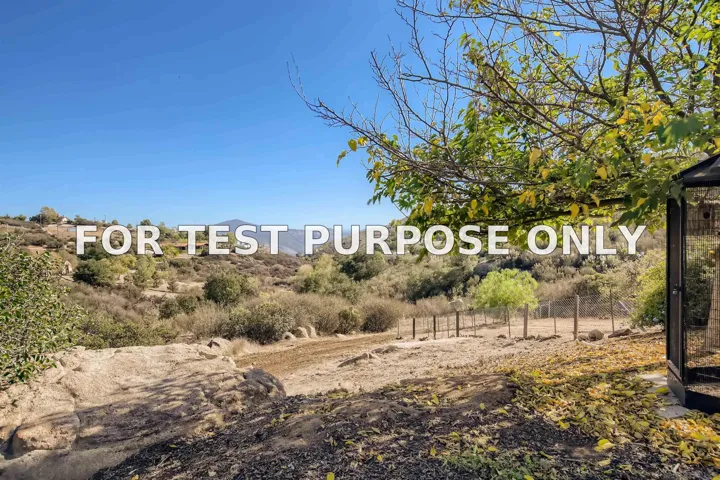 Demo/Test Data 20521 Manzanita Way, Jamul, Ca 91935