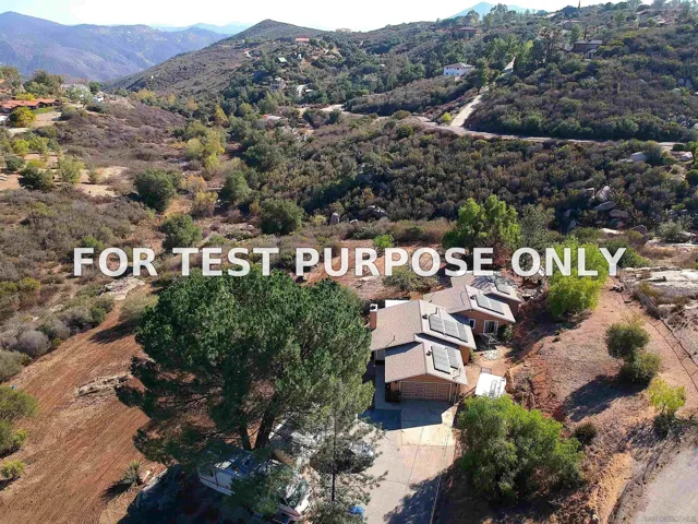 Demo/Test Data 20521 Manzanita Way, Jamul, Ca 91935
