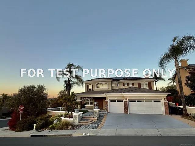 Demo/Test Data 11645 Spruce Run Dr, San Diego, Ca 92131