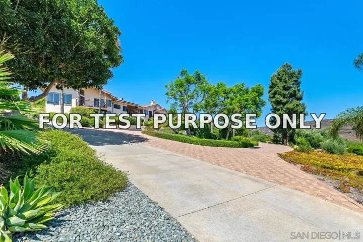 Demo/Test Data 13114 Polvera Avenue, San Diego, Ca 92128