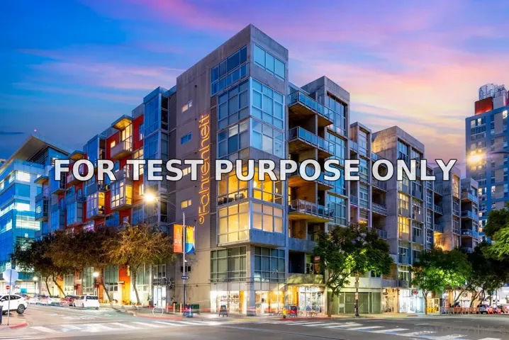 Demo/Test Data 1025 Island Ave Unit 402, San Diego, Ca 92101