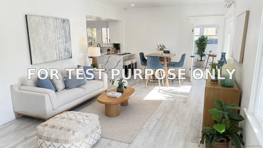 Demo/Test Data 1830-32 Fort Stockton Dr, San Diego, Ca 92103