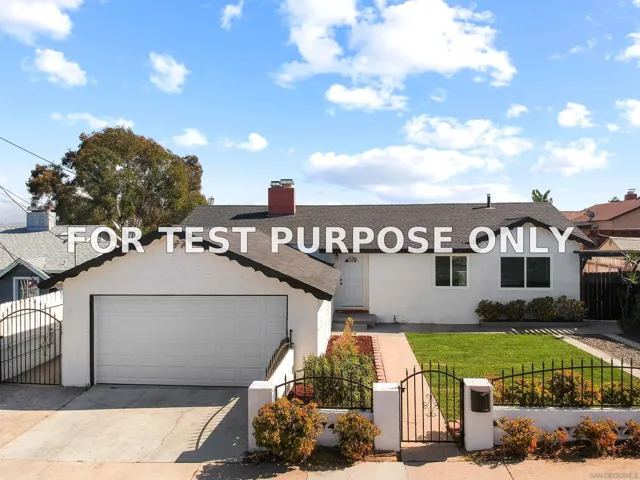Demo/Test Data 141 Lausanne Dr, San Diego, Ca 92114