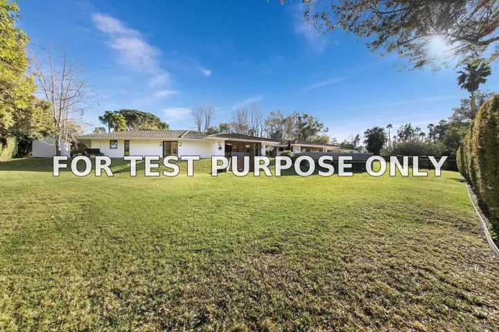 Demo/Test Data 6130 El Romero, Rancho Santa Fe, Ca 92067