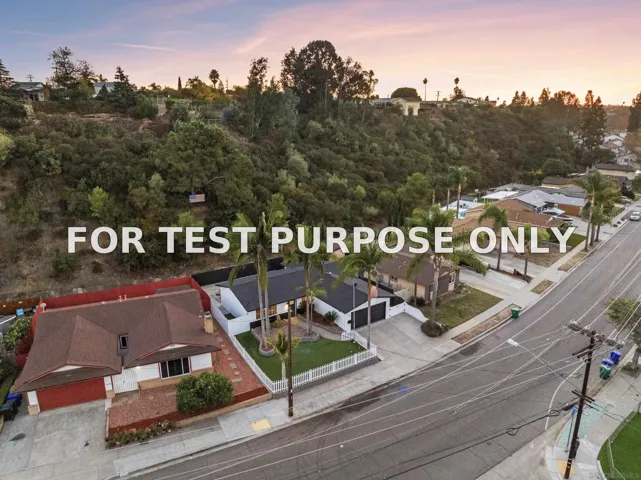 Demo/Test Data 4691 Chateau Dr, San Diego, Ca 92117