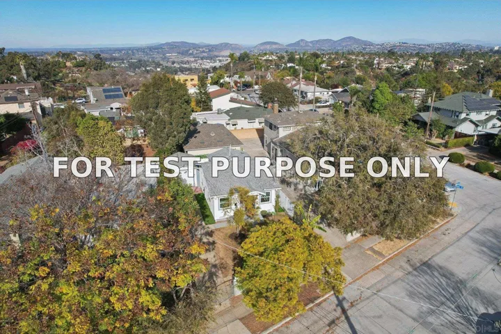 Demo/Test Data 3540 Eugene Place, San Diego, Ca 92116