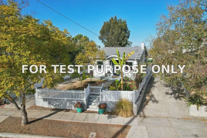 Demo/Test Data 3540 Eugene Place, San Diego, Ca 92116