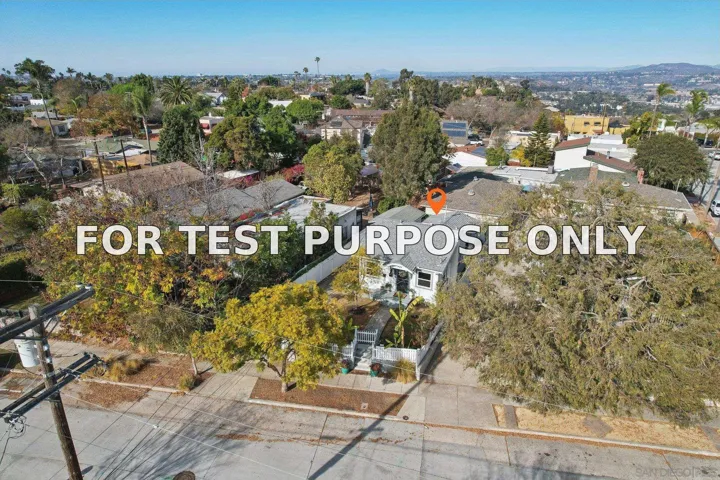 Demo/Test Data 3540 Eugene Place, San Diego, Ca 92116