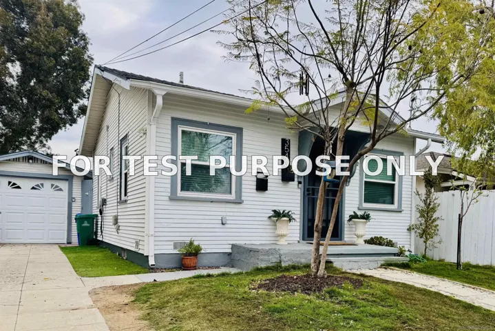 Demo/Test Data 3540 Eugene Place, San Diego, Ca 92116
