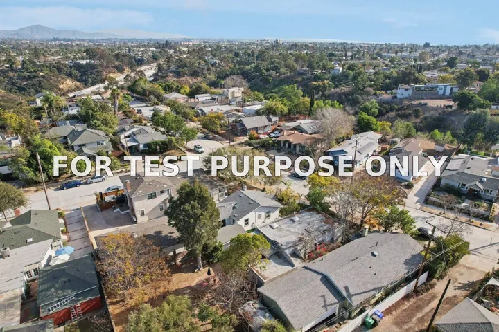 Demo/Test Data 3540 Eugene Place, San Diego, Ca 92116
