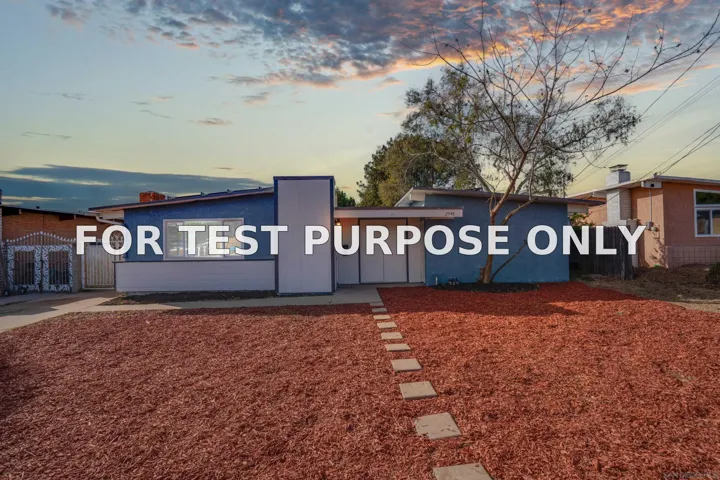 Demo/Test Data 2548 Cinderella Way, Lemon Grove, Ca 91945