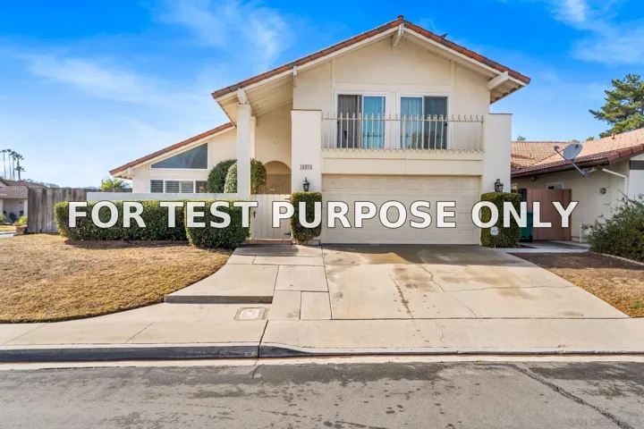 Demo/Test Data 16934 Manresa Ct, San Diego, Ca 92128