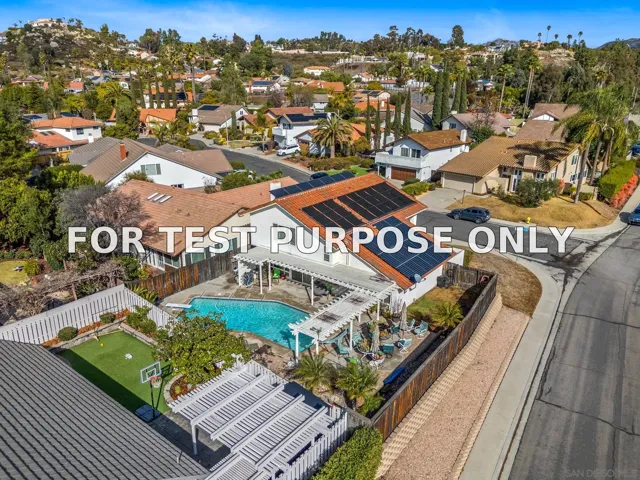 Demo/Test Data 16934 Manresa Ct, San Diego, Ca 92128