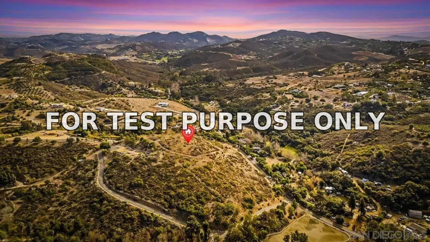 Demo/Test Data 1390 Little Gopher Canyon Rd Unit Na, Vista, Ca 92084