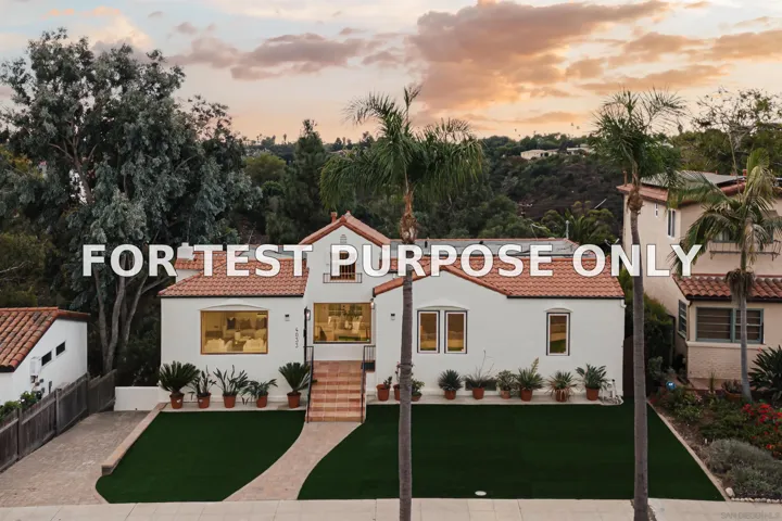Demo/Test Data 4033 S Hempstead Cir, San Diego, Ca 92116