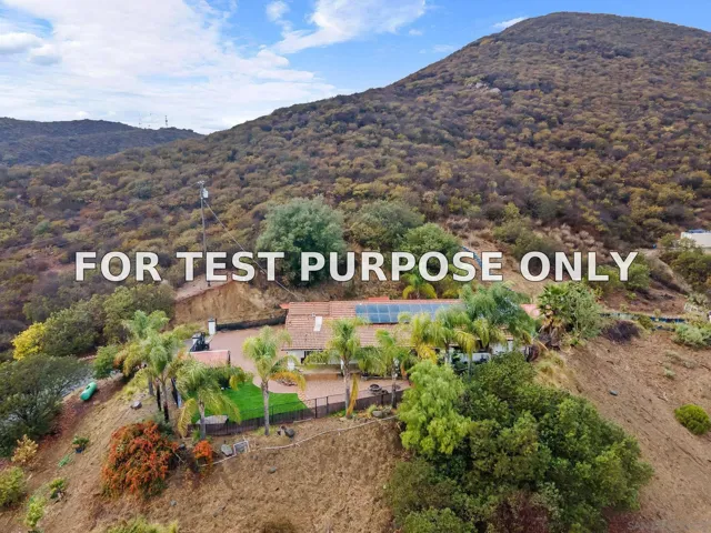 Demo/Test Data 728 Rainbow Hills Rd, Fallbrook, Ca 92028