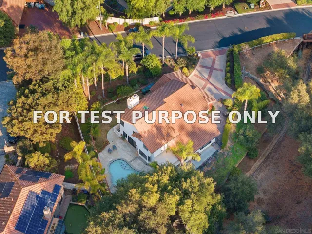 Demo/Test Data 2605 Pasatiempo Glen, Escondido, Ca 92025