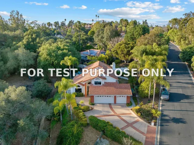 Demo/Test Data 2605 Pasatiempo Glen, Escondido, Ca 92025