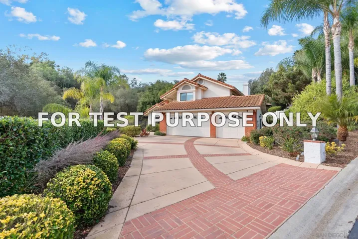 Demo/Test Data 2605 Pasatiempo Glen, Escondido, Ca 92025