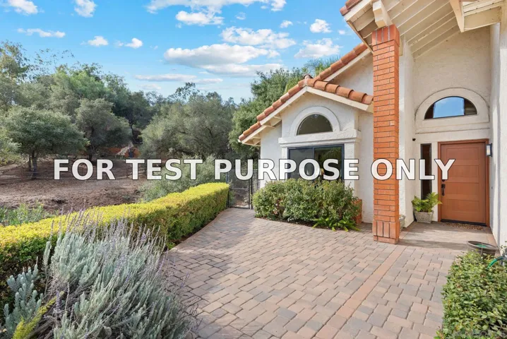 Demo/Test Data 2605 Pasatiempo Glen, Escondido, Ca 92025