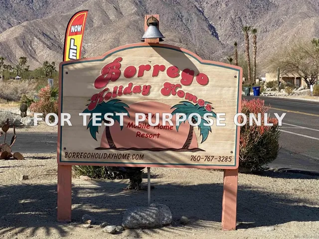 Demo/Test Data 351 Palm Canyon Dr. Unit 71, Borrego Springs, Ca 92004