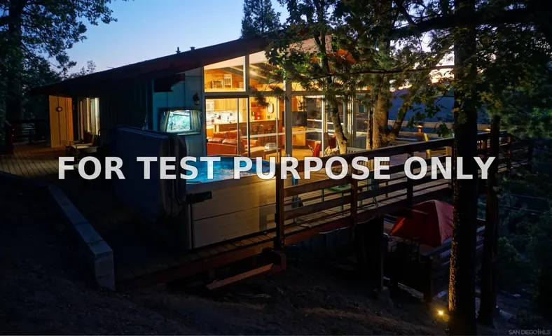 Demo/Test Data 26430 Forest Hill Dr, Idyllwild, Ca 92549