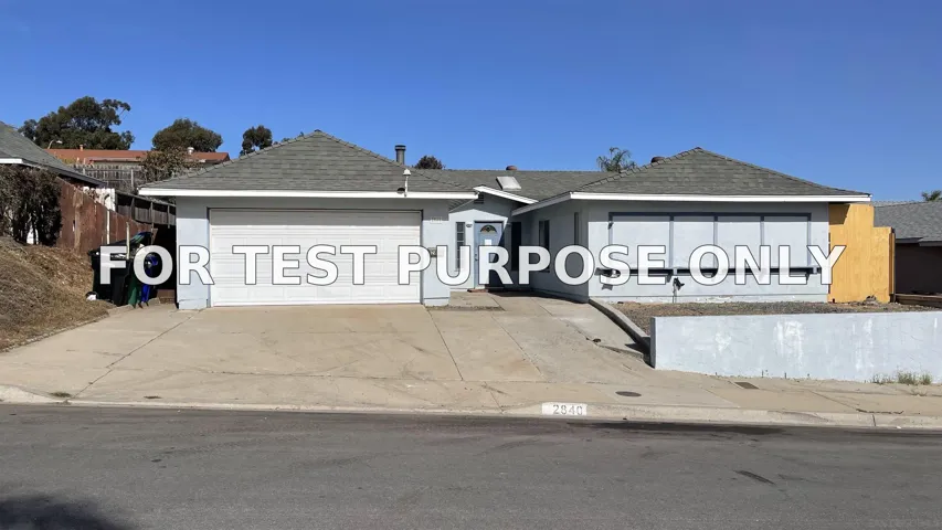 Demo/Test Data 2840 Donax, San Diego, Ca 92154