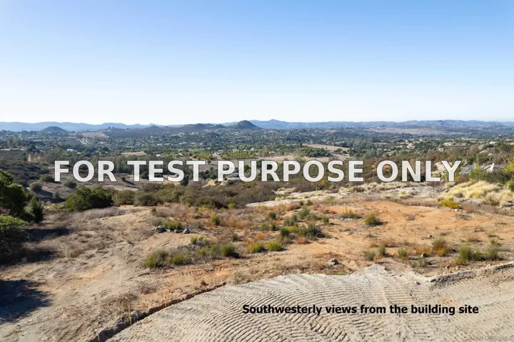 Demo/Test Data 4.11 Acres On Rim Of The Valley Unit ., Valley Center, Ca 92082