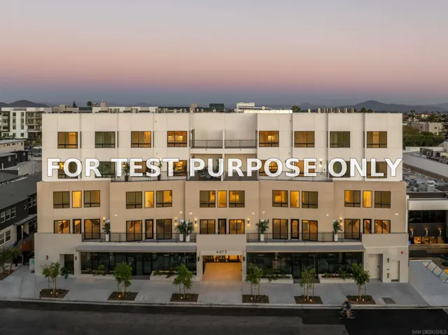 Demo/Test Data 4473 30th St Unit 206, San Diego, Ca 92116