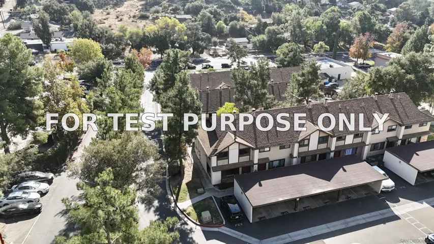 Demo/Test Data 2642 Alpine Blvd, Alpine, Ca 91901