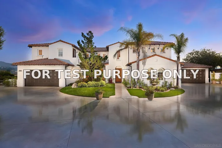 Demo/Test Data 17010 Butterfield Trl, Poway, Ca 92064