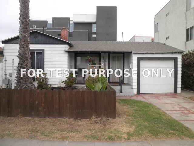 Demo/Test Data 4210 Utah St, San Diego, Ca 92104