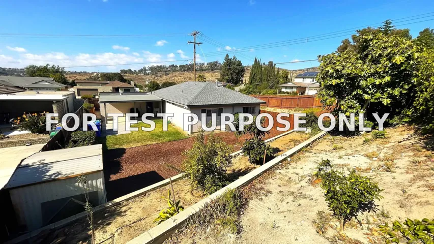 Demo/Test Data 7575 Conestoga Way, San Diego, Ca 92120