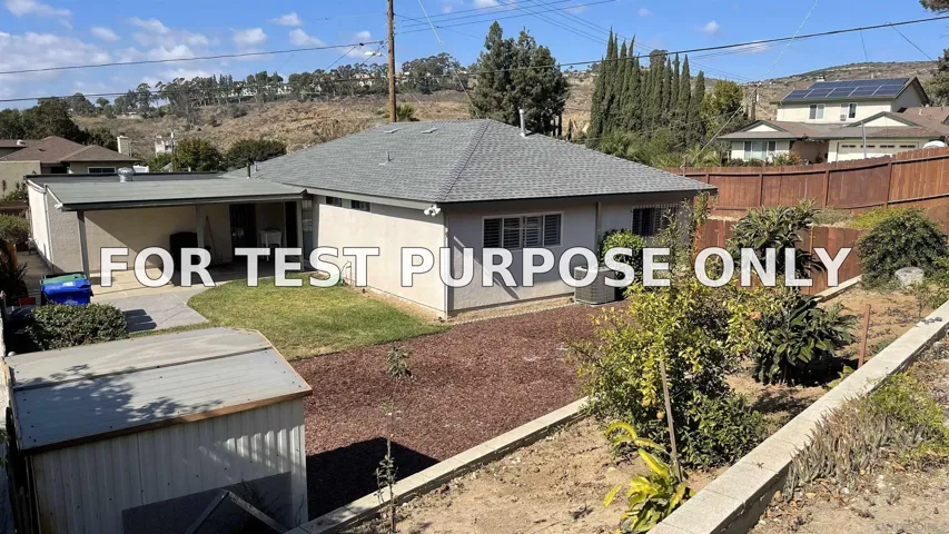 Demo/Test Data 7575 Conestoga Way, San Diego, Ca 92120