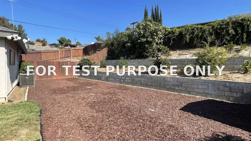 Demo/Test Data 7575 Conestoga Way, San Diego, Ca 92120