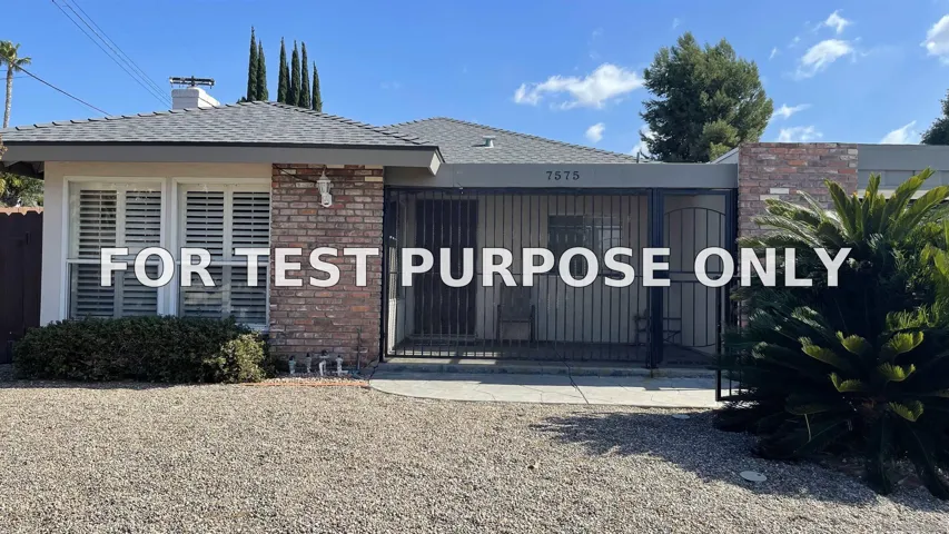 Demo/Test Data 7575 Conestoga Way, San Diego, Ca 92120