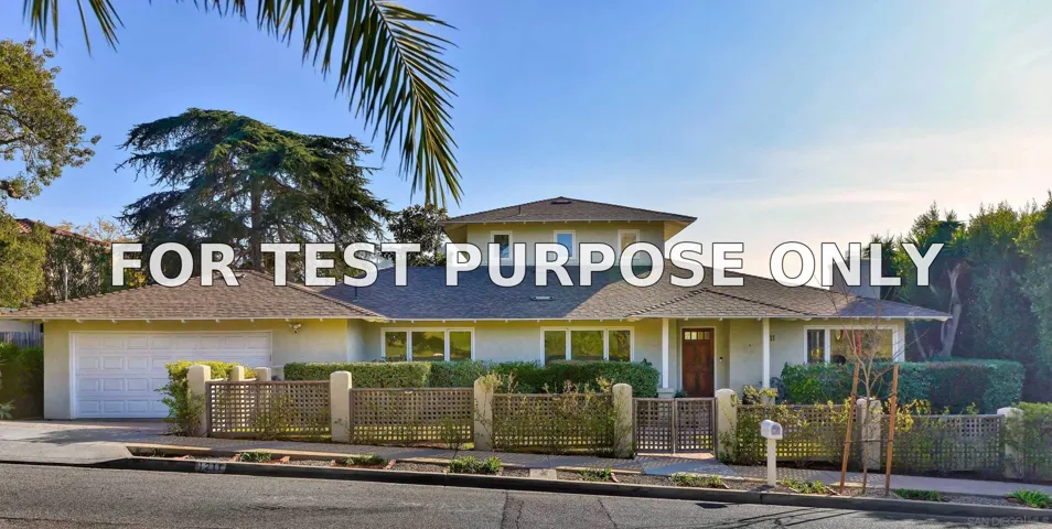 Demo/Test Data 1211 W Muirlands Dr, La Jolla, Ca 92037