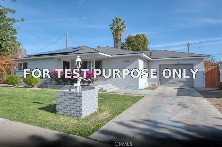 Demo/Test Data 4366 N 1st Street, Fresno, Ca 93726