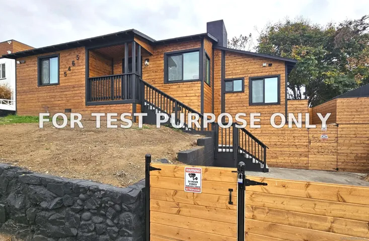 Demo/Test Data 5465 Encina Dr, San Diego, Ca 92114