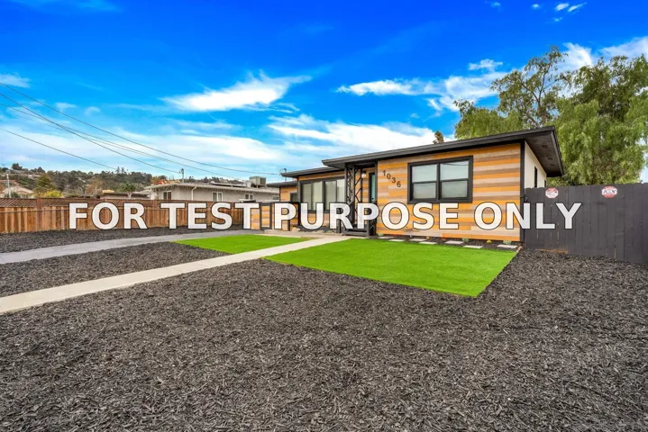 Demo/Test Data 1036 Leslie Rd, El Cajon, Ca 92020