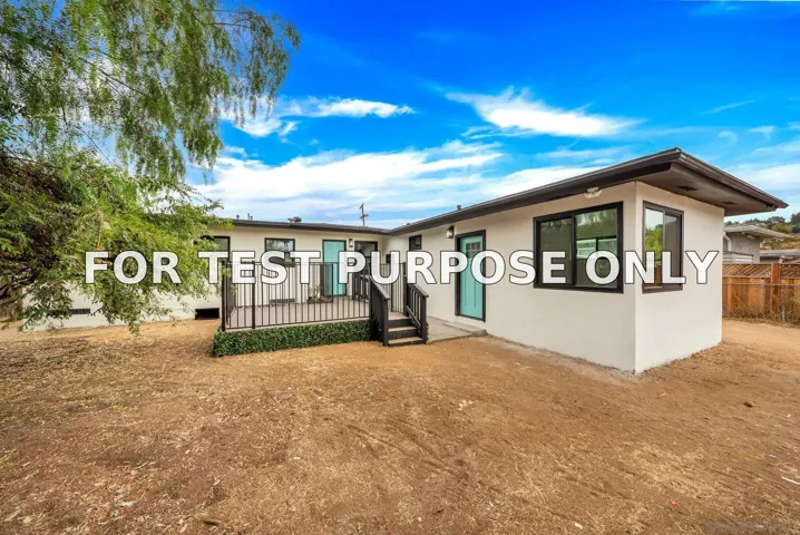 Demo/Test Data 1036 Leslie Rd, El Cajon, Ca 92020